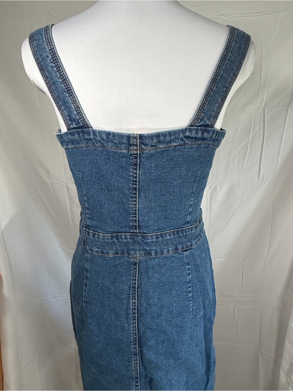 Jordache Vintage Denim Button-Front Midi Dress - Picture 6 of 13